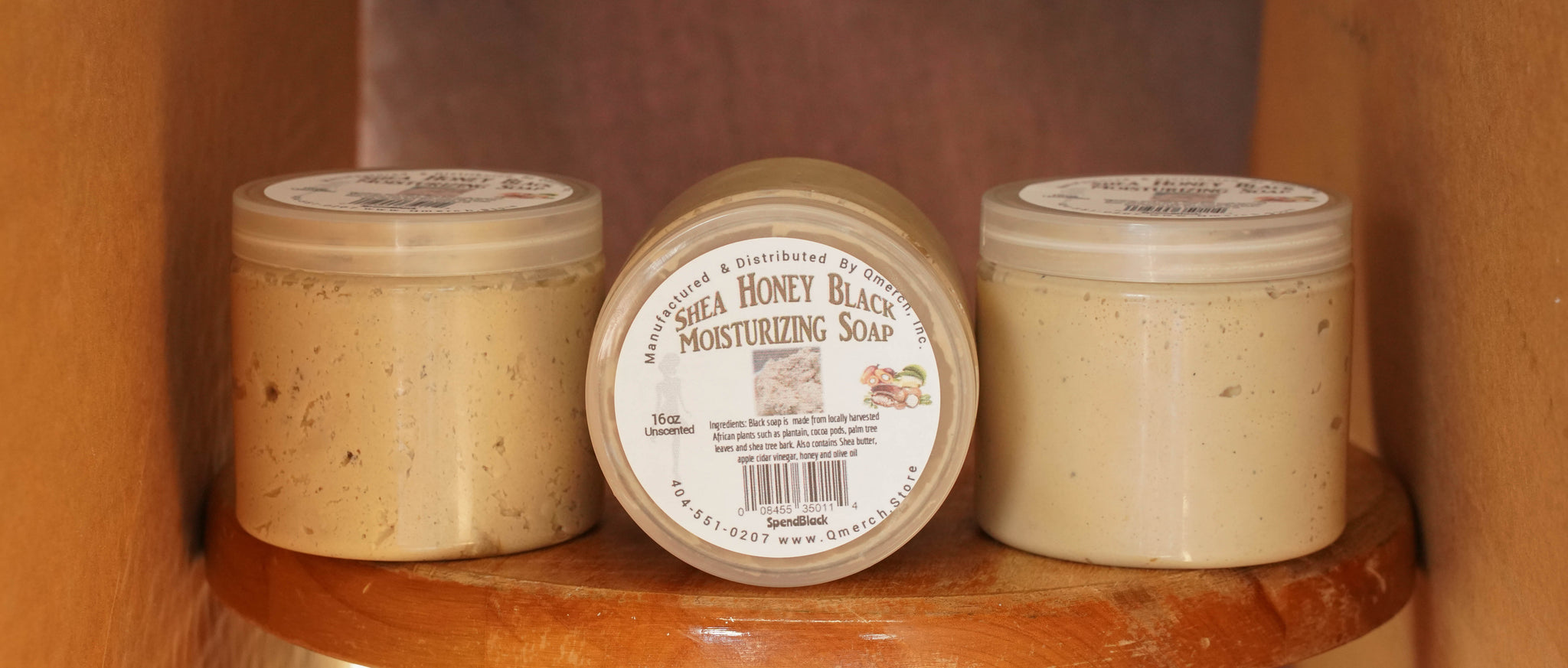 Shea Honey Moisturizing Black Soap - 16oz