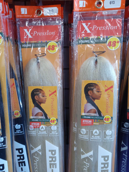 X-Pression pre-stretched brading hair (1B) 48"